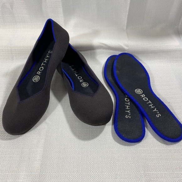 Rothy's Shoes - Rothys The Flat Black Solid Rounded Toe Ballet Flats Womens 7.5 Sustainable